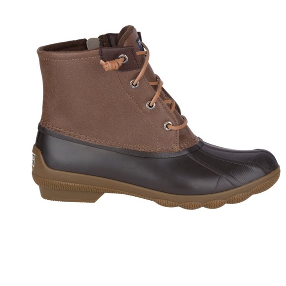 SPERRY SYREN GULF Women’s Duck Mid Boot SZ 7 Black Brown Keen Insert Topsider - Picture 12 of 17